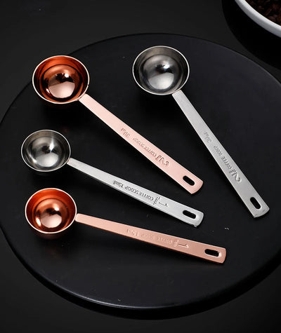 Cuillère à mesurer en acier inoxydable, cuillère à café, cuillère à soupe à long manche, cuillère à mesurer en or rose, cuillère à sucre en poudre, cuillère à épices, outils de cuisine