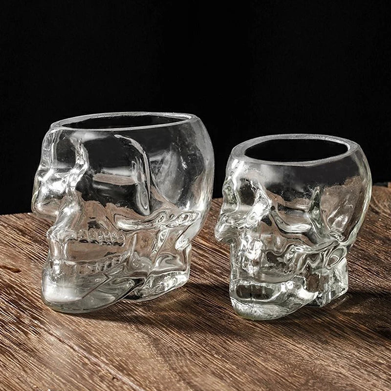 Tasse à thé en verre à tête de mort pour Halloween, tasse à café en cristal transparent, tasse à jus, tasse à boire, bar, club, whisky, vin, bière