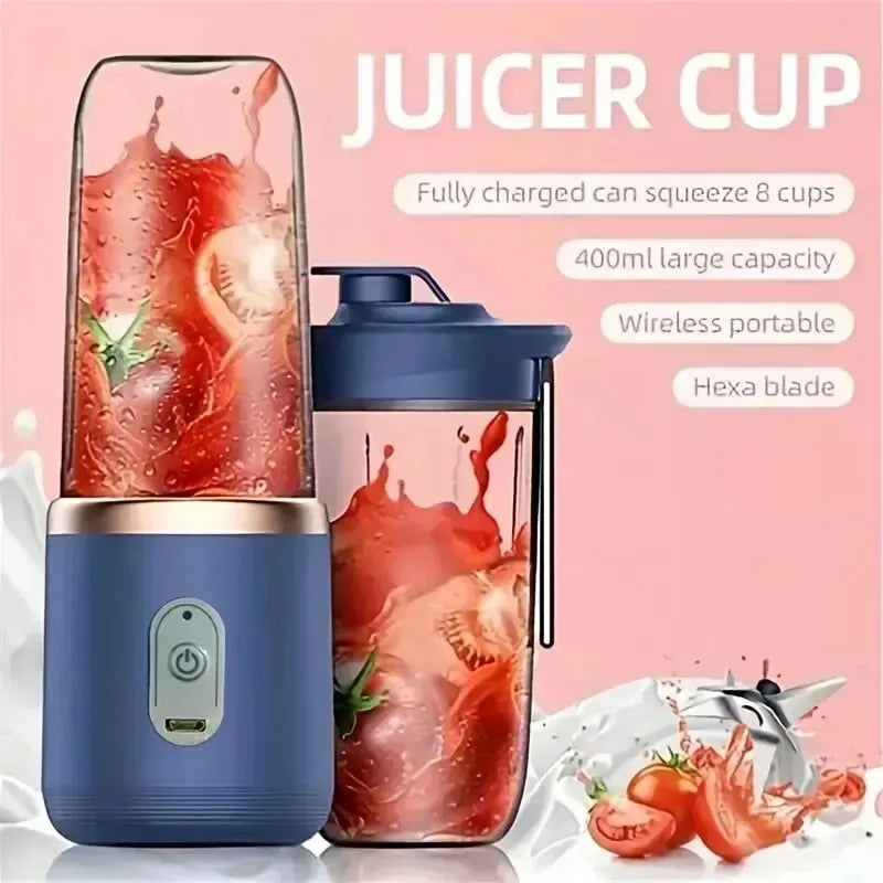 Mélangeur de fruits USB multifonction à double tasse, presse-agrumes, mélangeur électrique portable, légumes, salade, lait, nourriture, milkshake, machine à jus