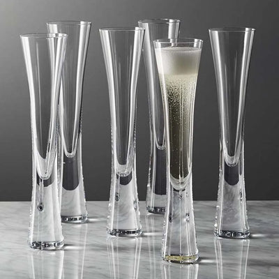Flûtes à champagne Ereganto Flûtes à paillettes Tasses transparentes Vin à bulles Tulipe Cocktail pour bar Fête Cadeau Mariage Verres à vin pétillant