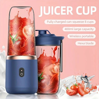 Mélangeur de fruits USB multifonction à double tasse, presse-agrumes, mélangeur électrique portable, légumes, salade, lait, nourriture, milkshake, machine à jus