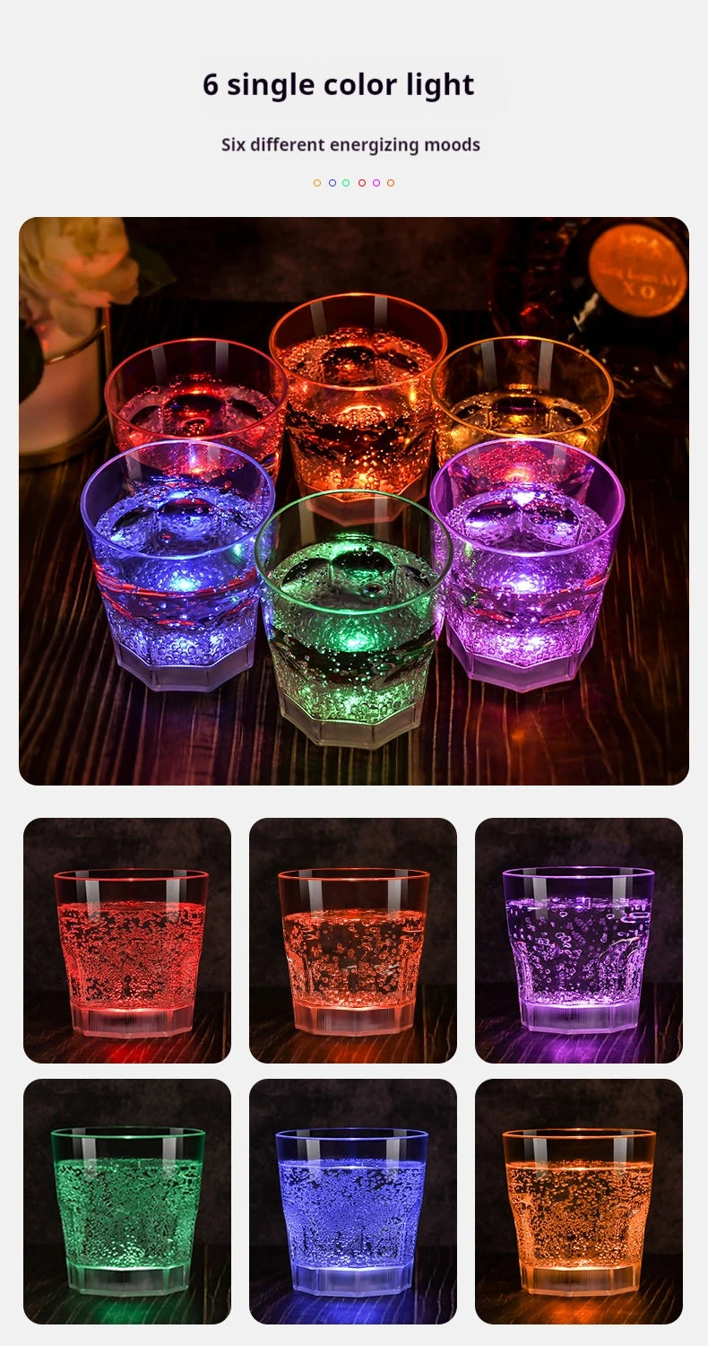 Verre lumineux à LED clignotant pour boissons, festival, Noël, vin, bière, whisky, pour bars, KTV, fête