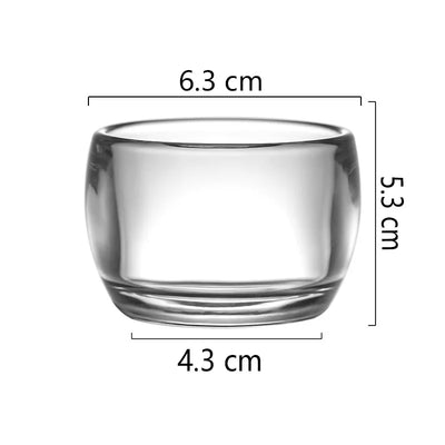 Lot de 2 tasses à eau chaude au design minimaliste de 80 ml, tasse à expresso italienne, petit verre à vin étranger transparent, parfait pour les amateurs de thé