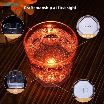 Verre lumineux à LED clignotant pour boissons, festival, Noël, vin, bière, whisky, pour bars, KTV, fête