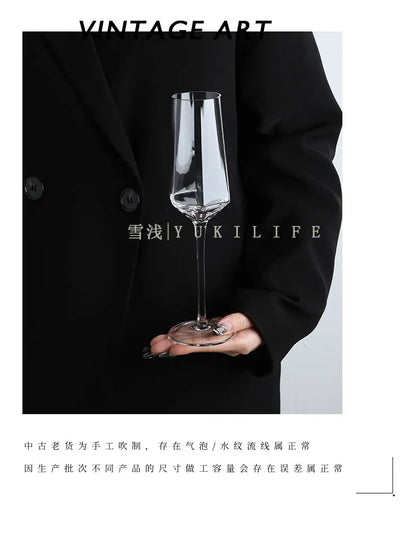 Tasse en verre créative de Phnom Penh, accessoires de bar rétro, verre à cocktail, champagne, vin rouge, gobelet en cristal, tasse à eau, ensemble de vin