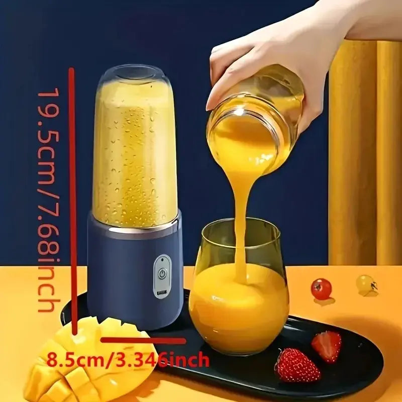 Mélangeur de fruits USB multifonction à double tasse, presse-agrumes, mélangeur électrique portable, légumes, salade, lait, nourriture, milkshake, machine à jus