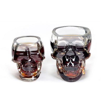 Tasse à thé en verre à tête de mort pour Halloween, tasse à café en cristal transparent, tasse à jus, tasse à boire, bar, club, whisky, vin, bière