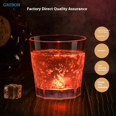 Verre lumineux à LED clignotant pour boissons, festival, Noël, vin, bière, whisky, pour bars, KTV, fête