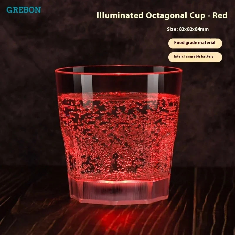 Verre lumineux à LED clignotant pour boissons, festival, Noël, vin, bière, whisky, pour bars, KTV, fête