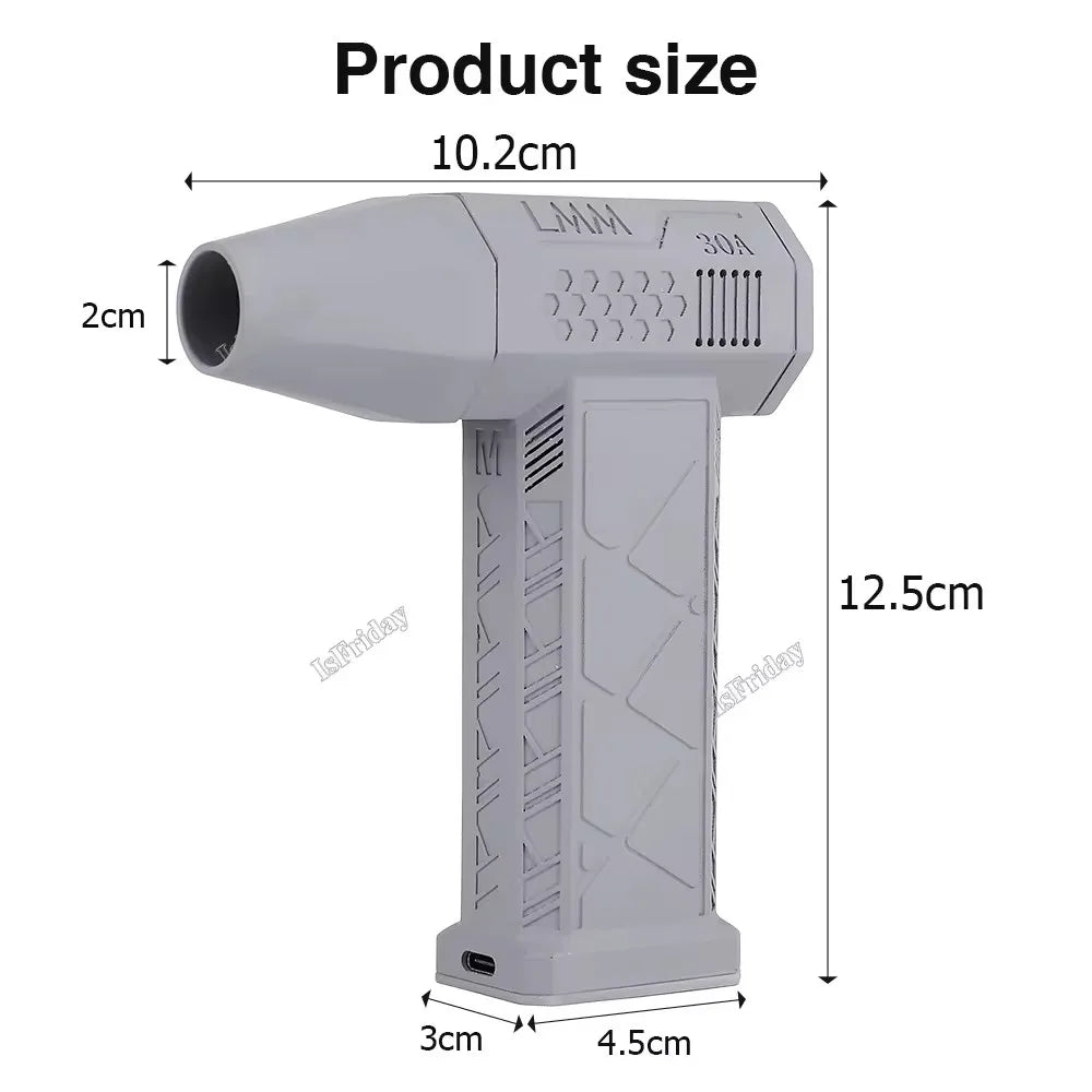 Mini souffleur d'air 130000 tr/min Turbo Jet Fan extérieur portable BBQ souffleur électrique sèche-linge de voiture puissant ordinateur soufflage de poussière nettoyage