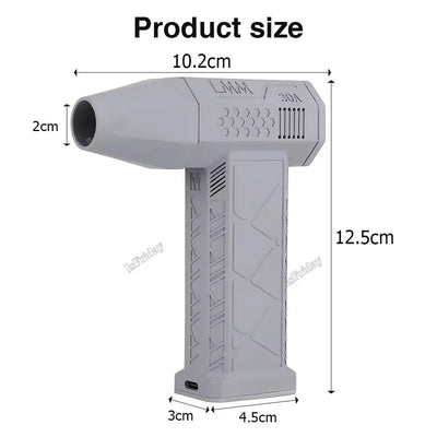 Mini souffleur d'air 130000 tr/min Turbo Jet Fan extérieur portable BBQ souffleur électrique sèche-linge de voiture puissant ordinateur soufflage de poussière nettoyage