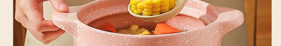 Casserole en céramique coréenne dessin animé céramique marmite à soupe mignonne casserole rose ustensiles de cuisine poêle en argile cuisine à domicile fournitures de cuisine