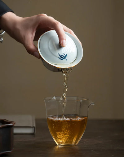 100 ml peint à la main orchidée céramique Gaiwan luxe gourde bols en porcelaine soupière à thé ménage thé infusion couverture bol cafés ornement