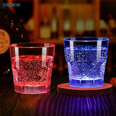 Verre lumineux à LED clignotant pour boissons, festival, Noël, vin, bière, whisky, pour bars, KTV, fête