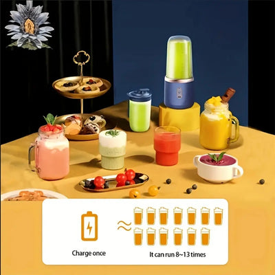 Mélangeur de fruits USB multifonction à double tasse, presse-agrumes, mélangeur électrique portable, légumes, salade, lait, nourriture, milkshake, machine à jus