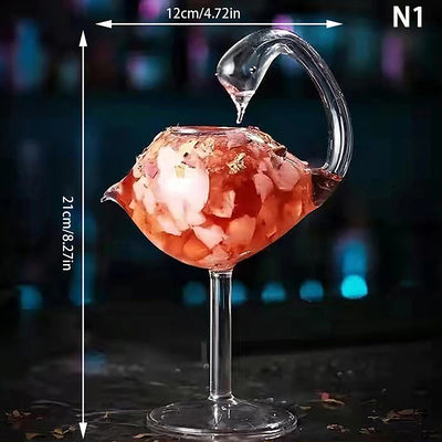 Verre à cocktail créatif en forme d'épine de poisson, gobelet en verre pour bar, KTV, discothèque, fête, tasse à boire, pieuvre, verre à jus de vin en forme d'oiseau