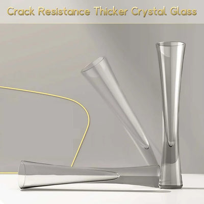 Flûtes à champagne Ereganto Flûtes à paillettes Tasses transparentes Vin à bulles Tulipe Cocktail pour bar Fête Cadeau Mariage Verres à vin pétillant